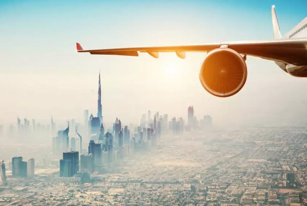 Moving to Dubai airplane view