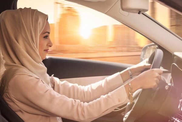 Driving on the streets of Dubai